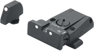 Justerbare sikter for Glock [G17 G19 G26 & other] | hvite prikker