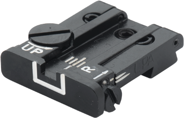 Browning Hi-Power justerbart baksikte | hvite linjer