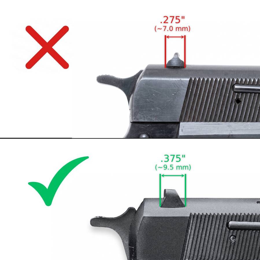 Browning Hi-Power [Vigilante Mark III Practical HP40] justerbare sikter | blank