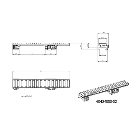 CZ 550 & CZ 557 Picatinny-skinne | Kort
