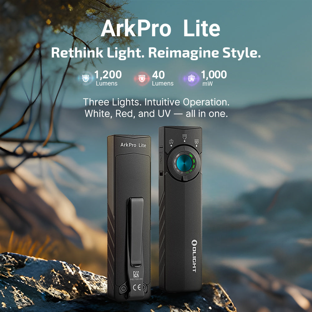 Olight ArkPro Lite | flat 3-i-1 EDC lykt | 1.200 lm