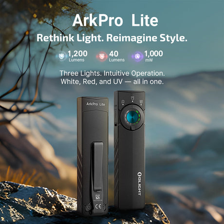 Olight ArkPro Lite | flat 3-i-1 EDC lykt | 1.200 lm