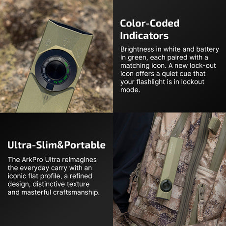 Olight ArkPro Ultra | flat 4-in-1 EDC lykt | 1.700 lm - Olive Green