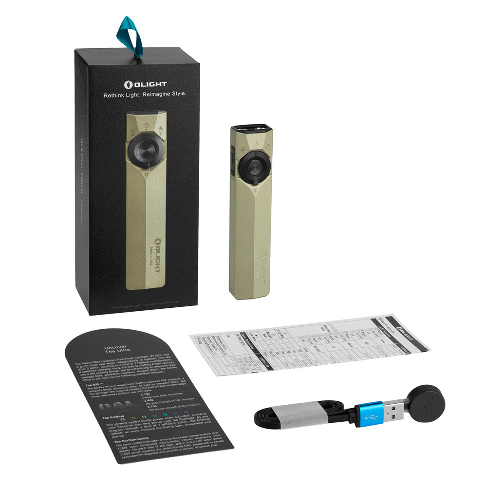 Olight ArkPro Ultra | flat 4-in-1 EDC lykt | 1.700 lm - Olive Green
