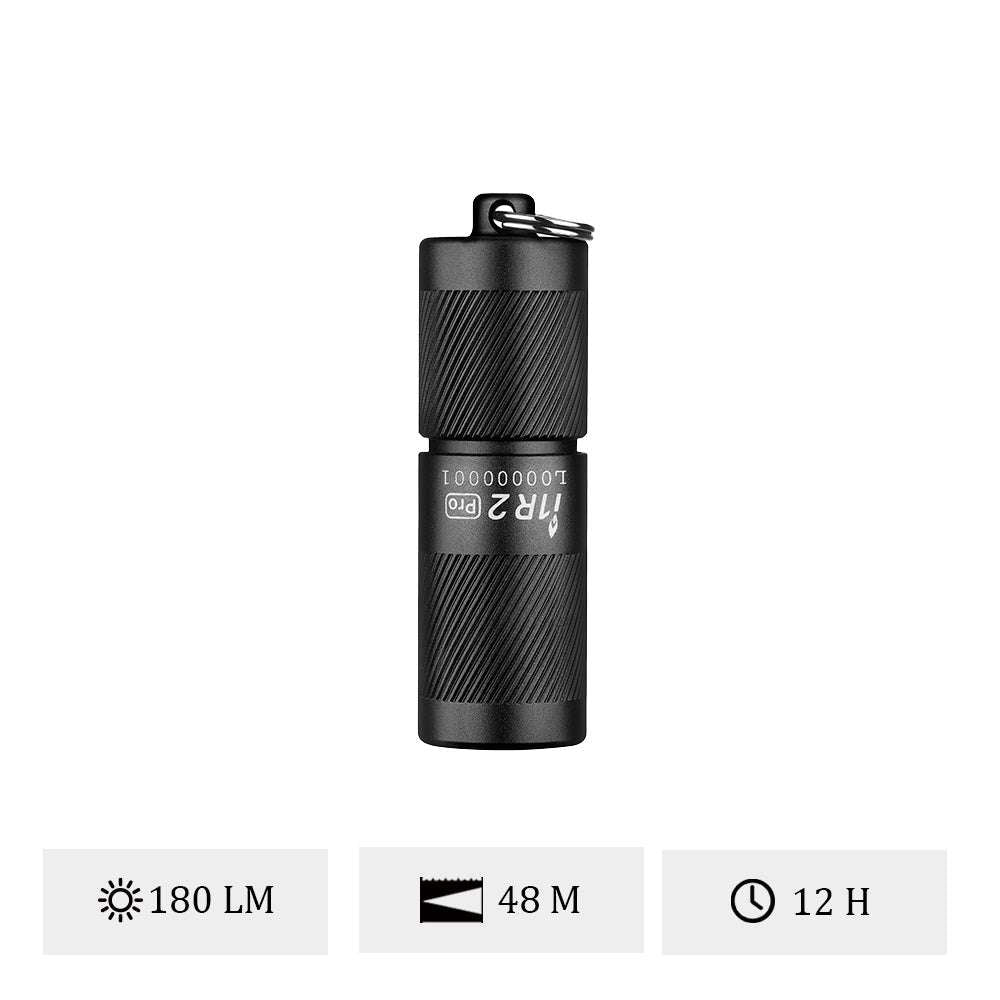 Olight i1R 2 Pro | oppladbar nøkkelringlykt | 180 lm - Svart