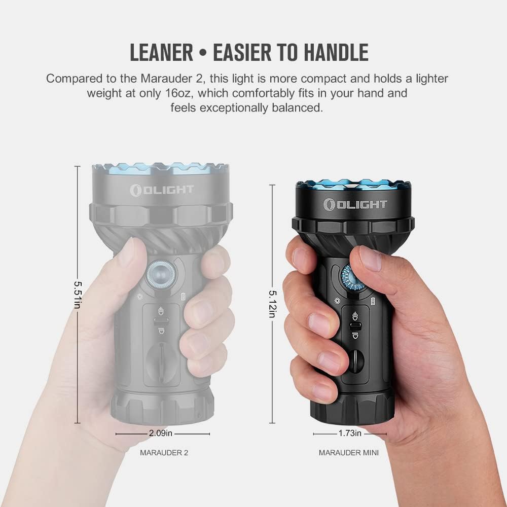 Olight Marauder Mini | flerfarget oppladbar lykt | 7.000 lm