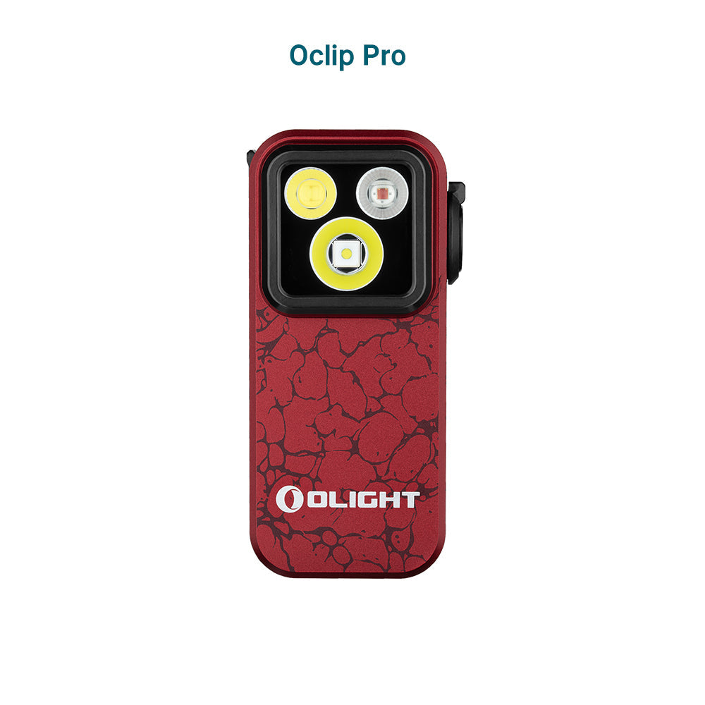 Olight Oclip Pro | multifunksjonell klipslykt | 500 lm - Molten Lava