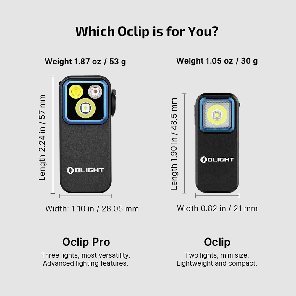Olight Oclip Pro | multifunksjonell klipslykt | 500 lm