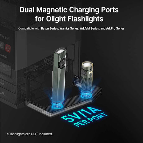 Olight Ostation 2 Pro | smart AA/AAA batterilader | 3-i-1