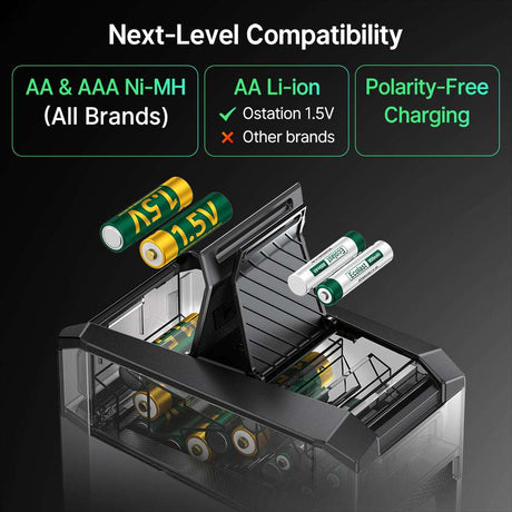 Olight Ostation 2 | smart AA/AAA batterilader | 3-i-1