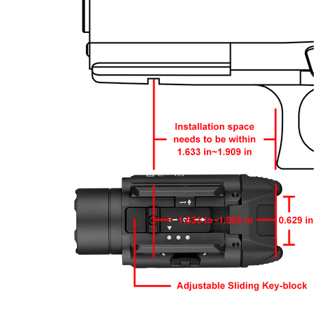 Olight PL-3R Valkyrie | pistollykt | 1.500 lm