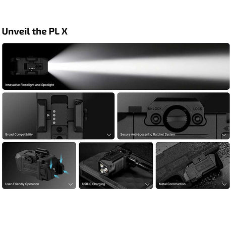 Olight PL X | pistollykt | 1.200 lm