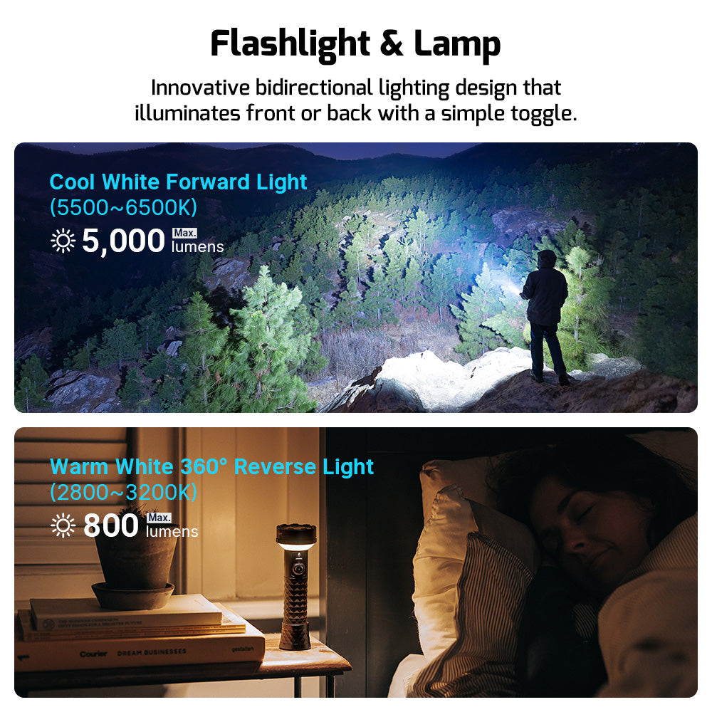 Olight Prowess | lykt med toveis belysning | 5.000 lm