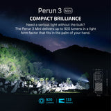 Perun 3 Mini | oppladbar hodelykt | 1 250 lm
