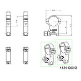 30 mm montasjeringer | Picatinny-base med skruemutter 