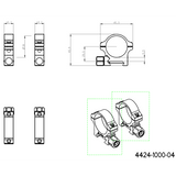 30 mm montasjeringer | Picatinny-base med skruemutter 